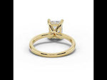 Radiant Lustre Hidden Halo Solitaire Yellow Gold