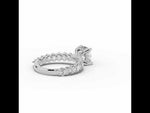 Cushion Aurielle Crown Engagement Ring White Gold