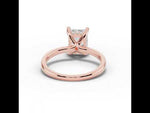 Radiant Lustre Hidden Halo Solitaire Rose Gold