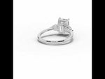 Vionne Emerald Cut Three-Stone Engagement Ring White Gold