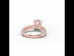 Oval Aurielle Crown Engagement Ring