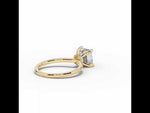 Asscher Tiara Glow Solitaire Yellow Gold