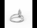 Marquise Lustre Hidden Halo Solitaire White Gold