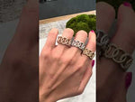 14K Diamond Interlocking Circle Ring