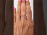 14K Gold Ascher Cut Three-quarter Eternity Modern Prong Set Lab Grown Diamond Wedding Band Ring