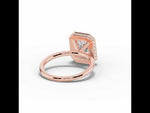 Radiant Nova Halo Engagement Ring Rose Gold