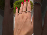 14K Rose Gold London Blue Topaz And Diamond Stacking Bar Ring