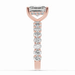 Radiant Aurielle Crown Engagement Ring Ring ABER-106-RA-LGD-11  - Abtin & Co.