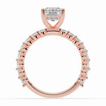Radiant Aurielle Crown Engagement Ring Ring ABER-106-RA-LGD-11  - Abtin & Co.