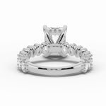 Radiant Aurielle Crown Engagement Ring Ring ABER-106-RA-LGD-6  - Abtin & Co.
