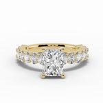 Radiant Aurielle Crown Engagement Ring Ring ABER-106-RA-LGD-1  - Abtin & Co.