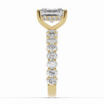 Radiant Aurielle Crown Engagement Ring Ring ABER-106-RA-LGD-1  - Abtin & Co.