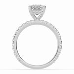 Radiant Coronet Diamond Crown Engagement Ring Ring ABER-105-RA-LGD-6  - Abtin & Co.
