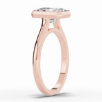 Radiant Lumière Bezel Solitaire Ring ABER-104-RA-LGD-11  - Abtin & Co.