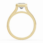 Radiant Lumière Bezel Solitaire Ring ABER-104-RA-LGD-1  - Abtin & Co.