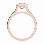 Radiant Lumière Bezel Solitaire Ring ABER-104-RA-LGD-11  - Abtin & Co.