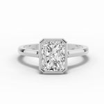 Radiant Lumière Bezel Solitaire Ring ABER-104-RA-LGD-6  - Abtin & Co.