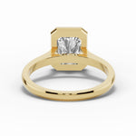 Radiant Lumière Bezel Solitaire Ring ABER-104-RA-LGD-1  - Abtin & Co.