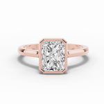 Radiant Lumière Bezel Solitaire Ring ABER-104-RA-LGD-11  - Abtin & Co.