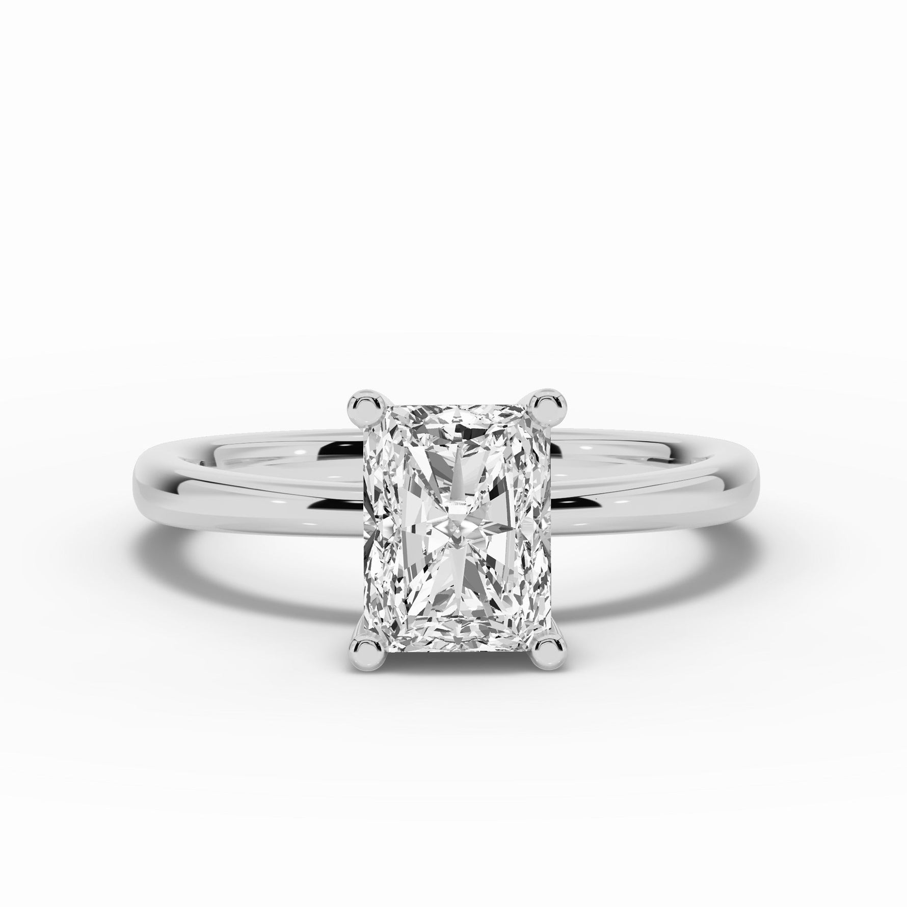 Radiant Lustre Hidden Halo Solitaire Ring ABER-101-RA-LGD-6  - Abtin & Co.
