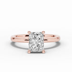 Radiant Lustre Hidden Halo Solitaire Ring ABER-101-RA-LGD-11  - Abtin & Co.