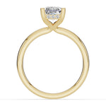 Radiant Lustre Hidden Halo Solitaire Ring ABER-101-RA-LGD-1  - Abtin & Co.