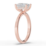 Radiant Lustre Hidden Halo Solitaire Ring ABER-101-RA-LGD-11  - Abtin & Co.