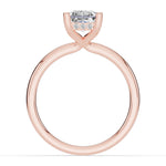 Radiant Lustre Hidden Halo Solitaire Ring ABER-101-RA-LGD-11  - Abtin & Co.