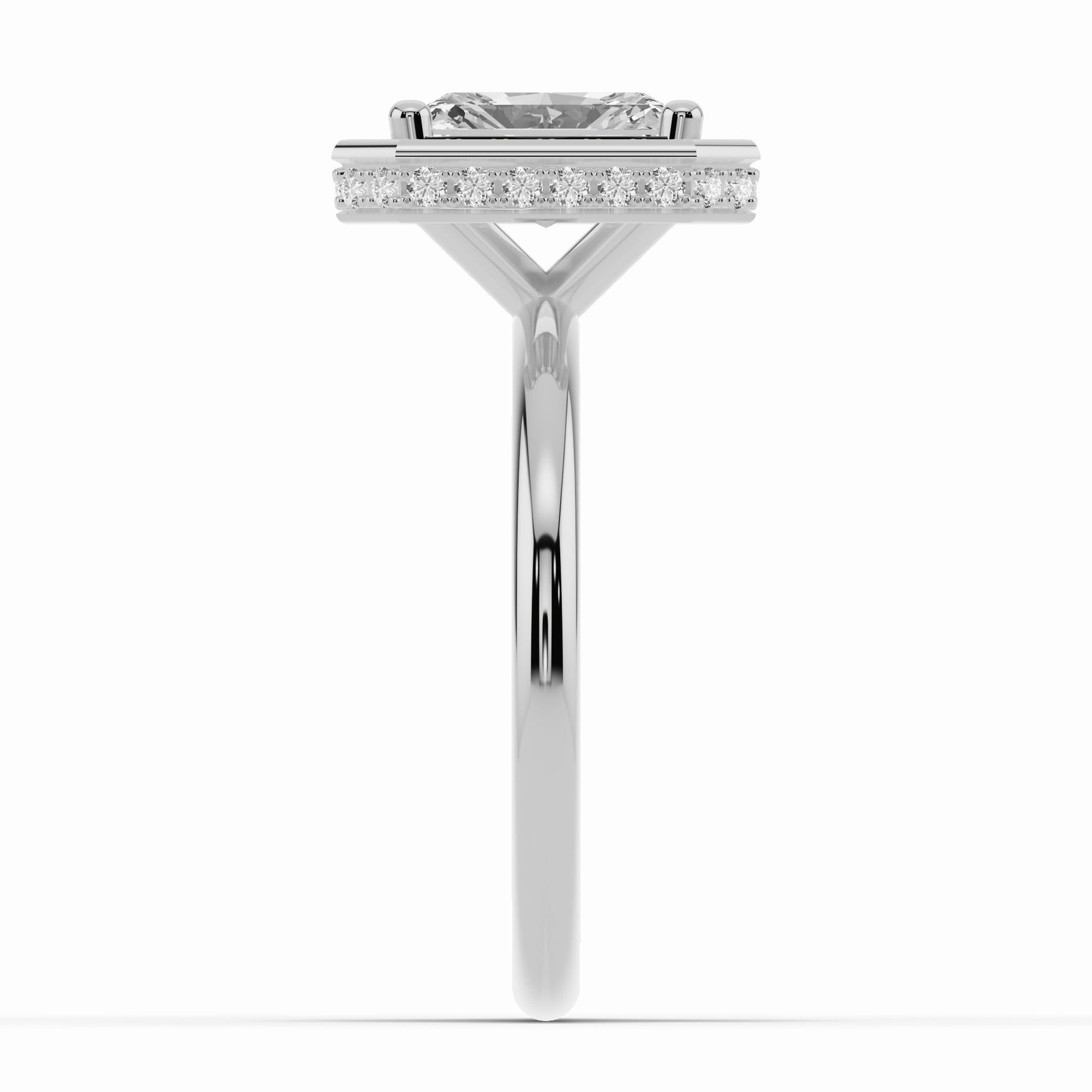 Radiant Nova Halo Engagement Ring Ring ABER-108-RA-LGD-2  - Abtin & Co.