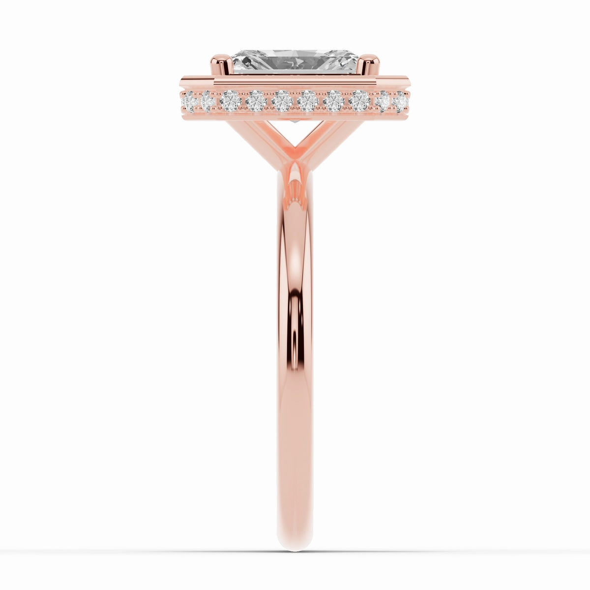 Radiant Nova Halo Engagement Ring Ring ABER-108-RA-LGD-3  - Abtin & Co.