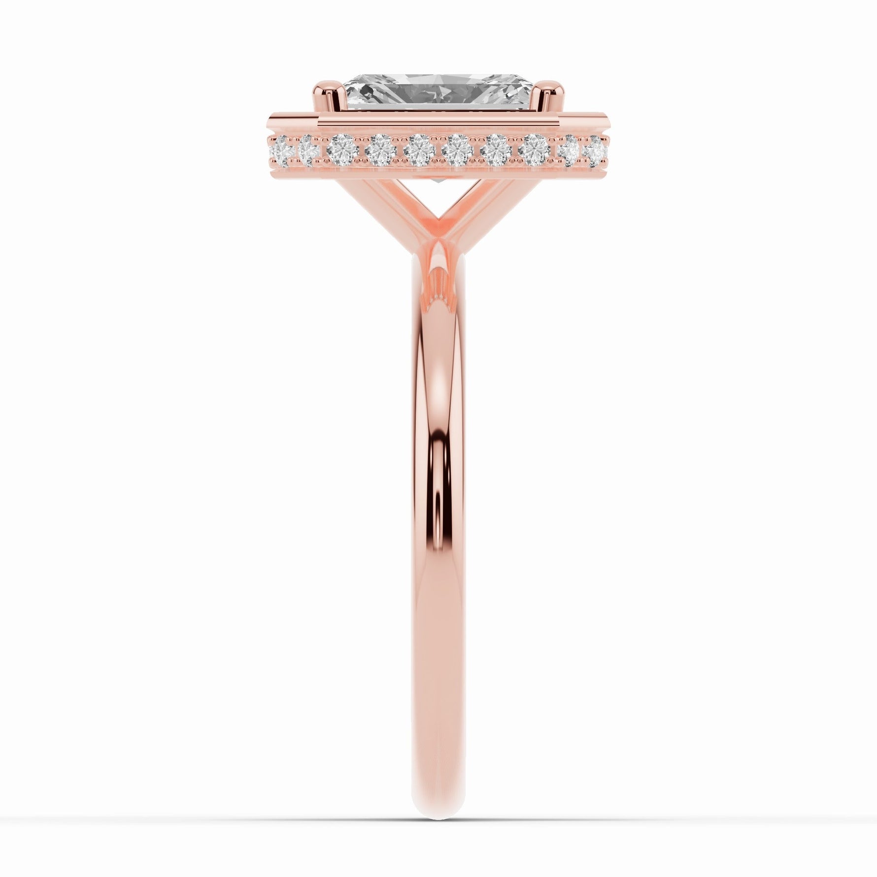 Radiant Nova Halo Engagement Ring Ring ABER-108-RA-LGD-3  - Abtin & Co.