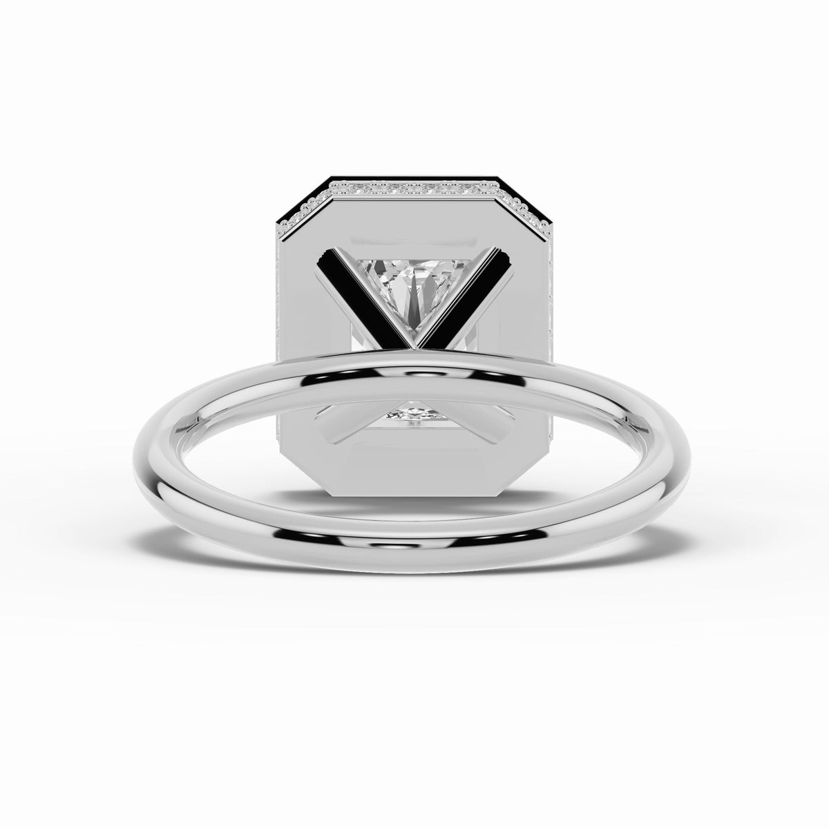 Radiant Nova Halo Engagement Ring Ring ABER-108-RA-LGD-2  - Abtin & Co.