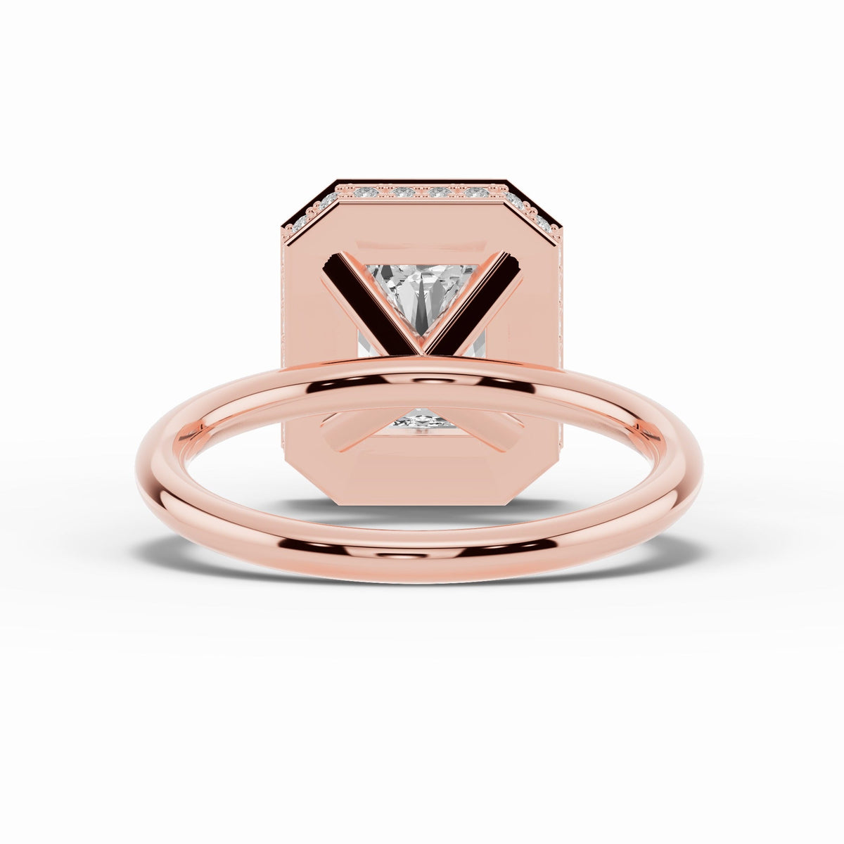 Radiant Nova Halo Engagement Ring Ring ABER-108-RA-LGD-3  - Abtin & Co.