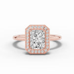 Radiant Nova Halo Engagement Ring Ring ABER-108-RA-LGD-3  - Abtin & Co.