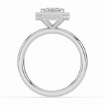 Radiant Nova Halo Engagement Ring Ring ABER-108-RA-LGD-2  - Abtin & Co.