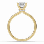 Radiant Tiara Glow Solitaire Ring ABER-102-RA-LGD-1  - Abtin & Co.