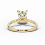 Radiant Tiara Glow Solitaire Ring ABER-102-RA-LGD-1  - Abtin & Co.