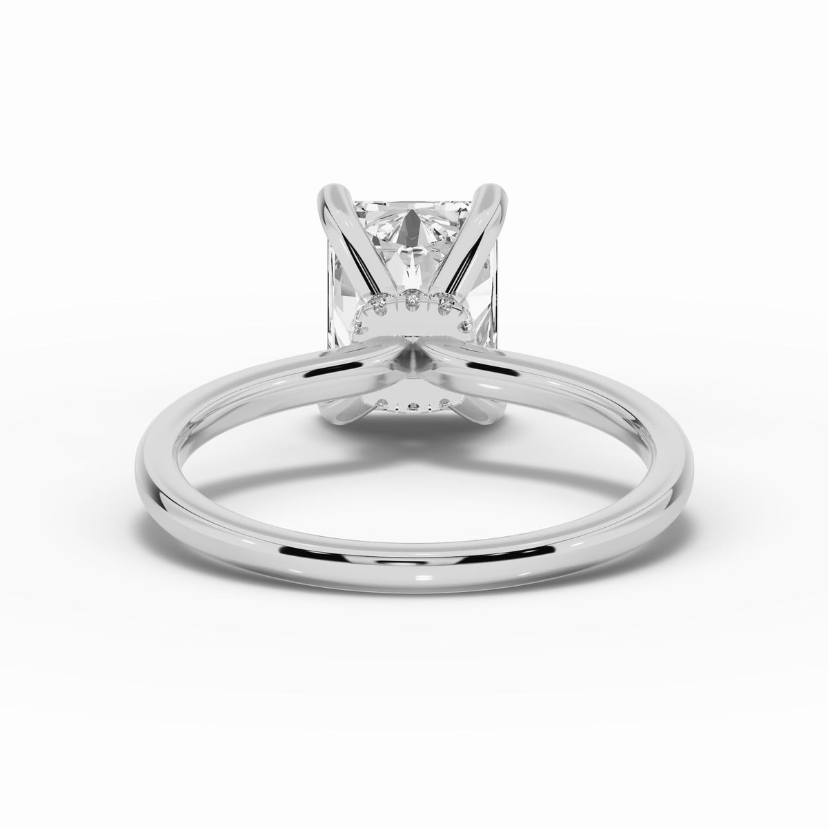 Radiant Tiara Glow Solitaire Ring ABER-102-RA-LGD-6  - Abtin & Co.
