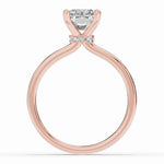 Radiant Tiara Glow Solitaire Ring ABER-102-RA-LGD-11  - Abtin & Co.