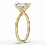 Radiant Tiara Glow Solitaire Ring ABER-102-RA-LGD-1  - Abtin & Co.