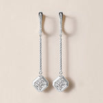 Riviera Asscher Cascade Drop Earrings ABE-238V3-AS-LGD-2  - Abtin & Co.