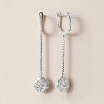 Riviera Asscher Cascade Drop Earrings ABE-238V3-AS-LGD-2  - Abtin & Co.