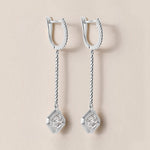 Riviera Asscher Cascade Drop Earrings ABE-238V3-AS-LGD-2  - Abtin & Co.