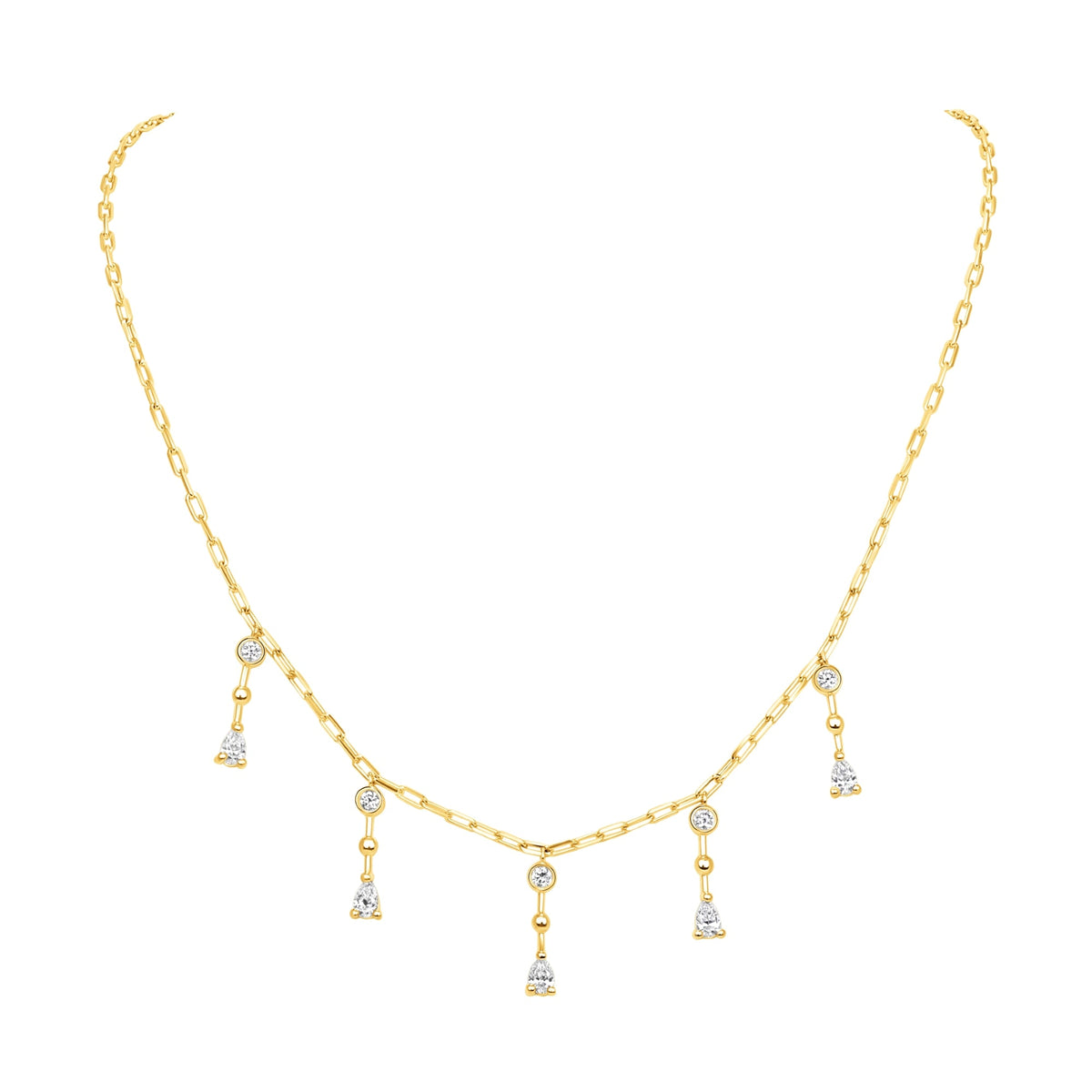 Riviera Drop Necklace Necklace ABN-181-LGD-1  - Abtin & Co.