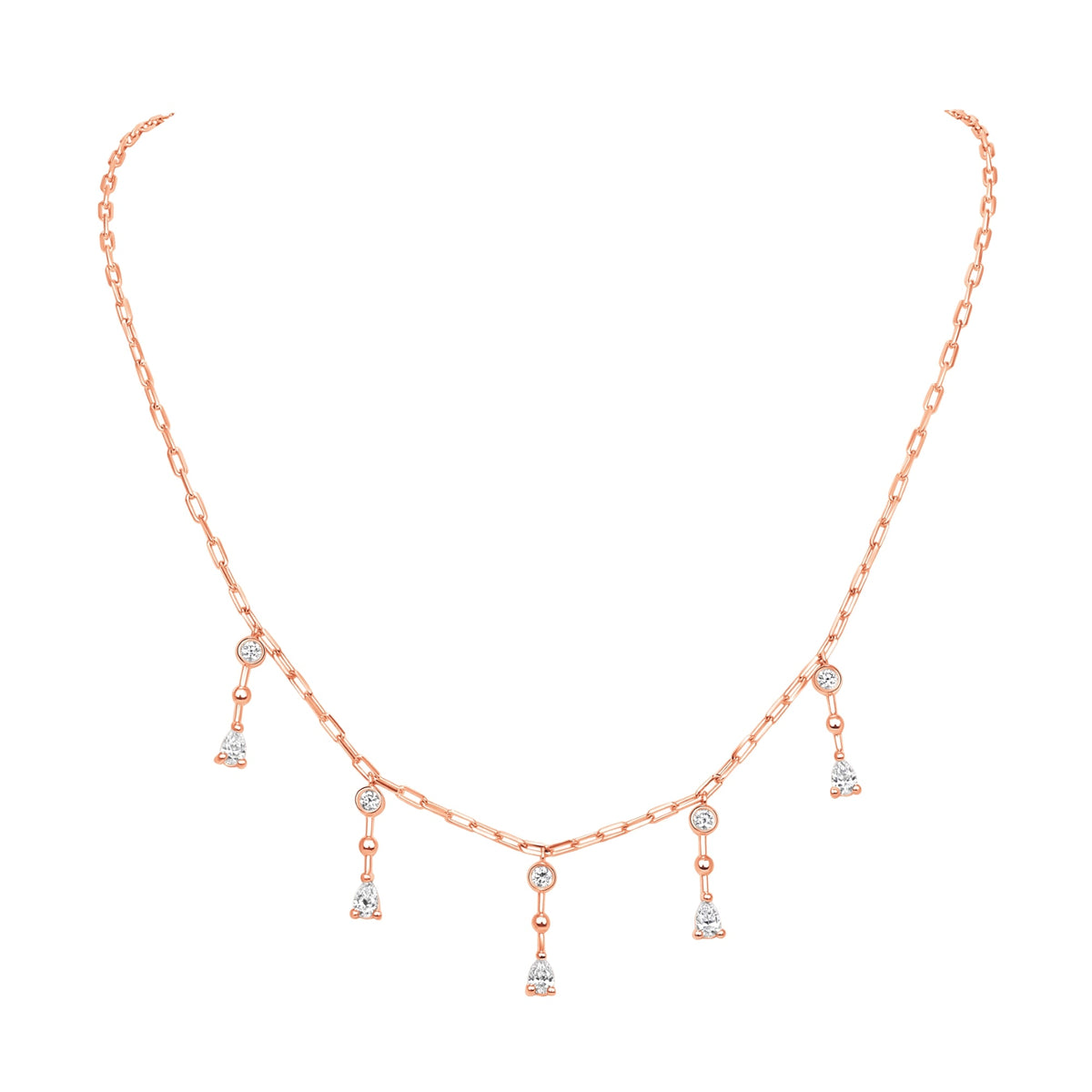 Riviera Drop Necklace Necklace ABN-181-LGD-3  - Abtin & Co.
