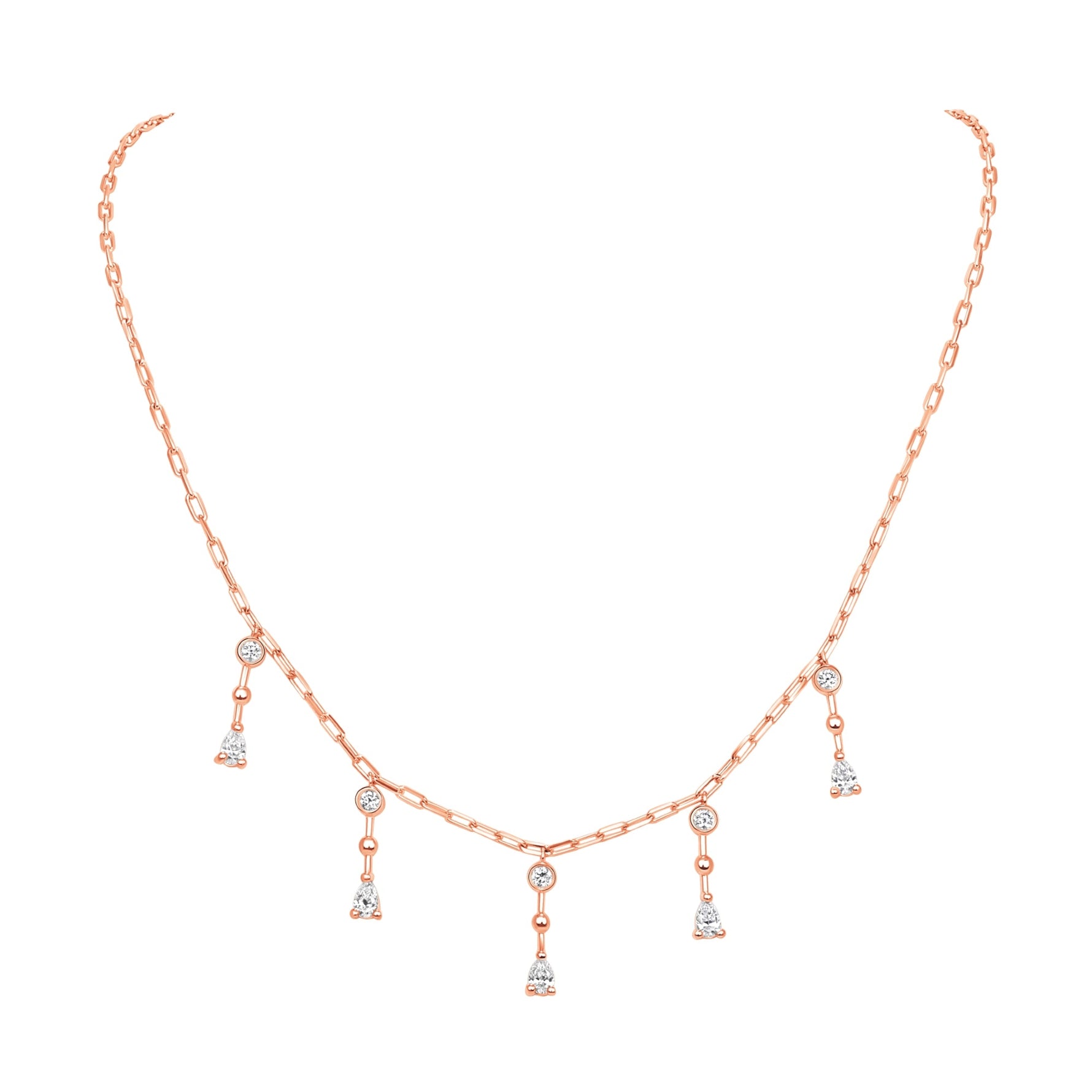 Riviera Drop Necklace Necklace ABN-181-LGD-3  - Abtin & Co.