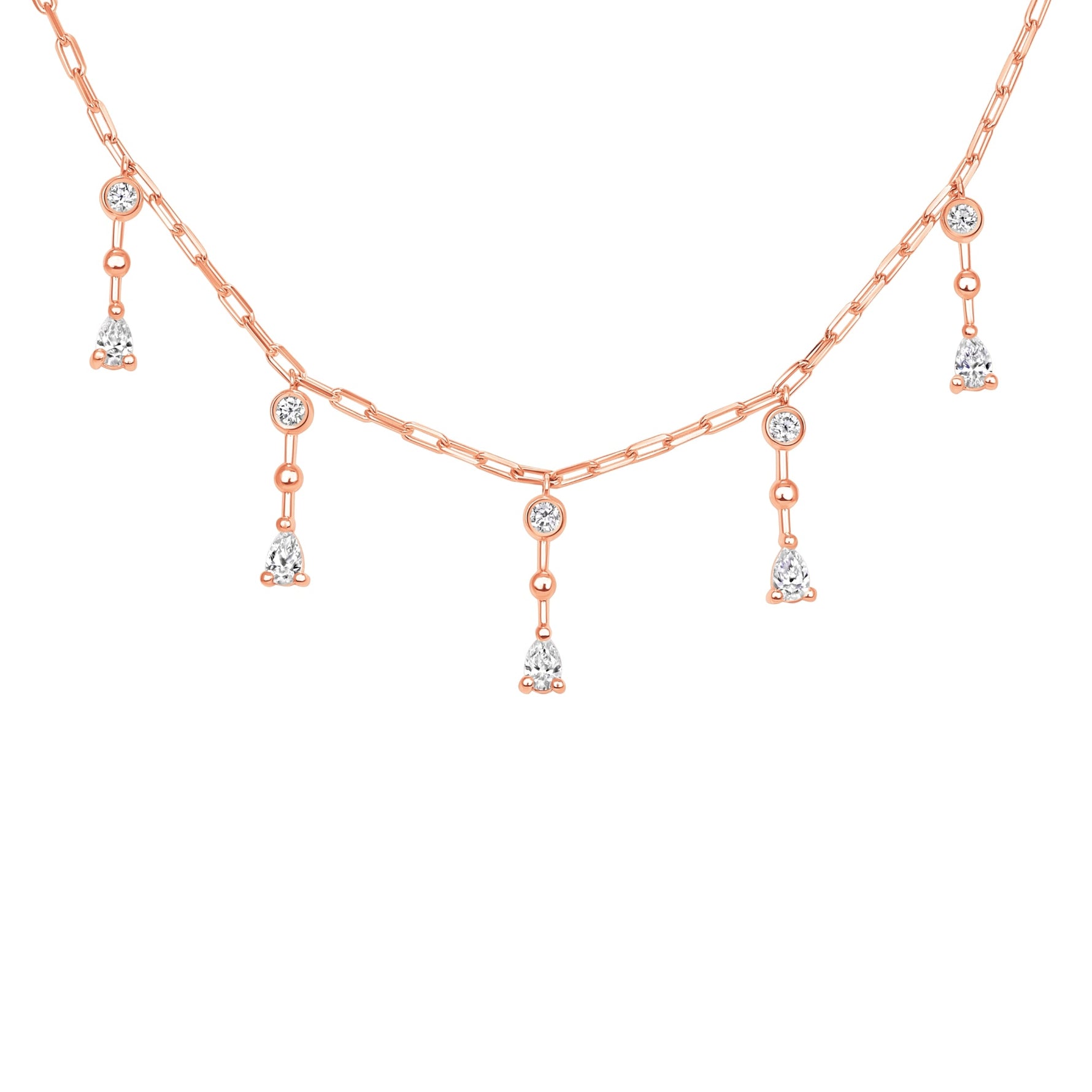 Riviera Drop Necklace Necklace ABN-181-LGD-3  - Abtin & Co.