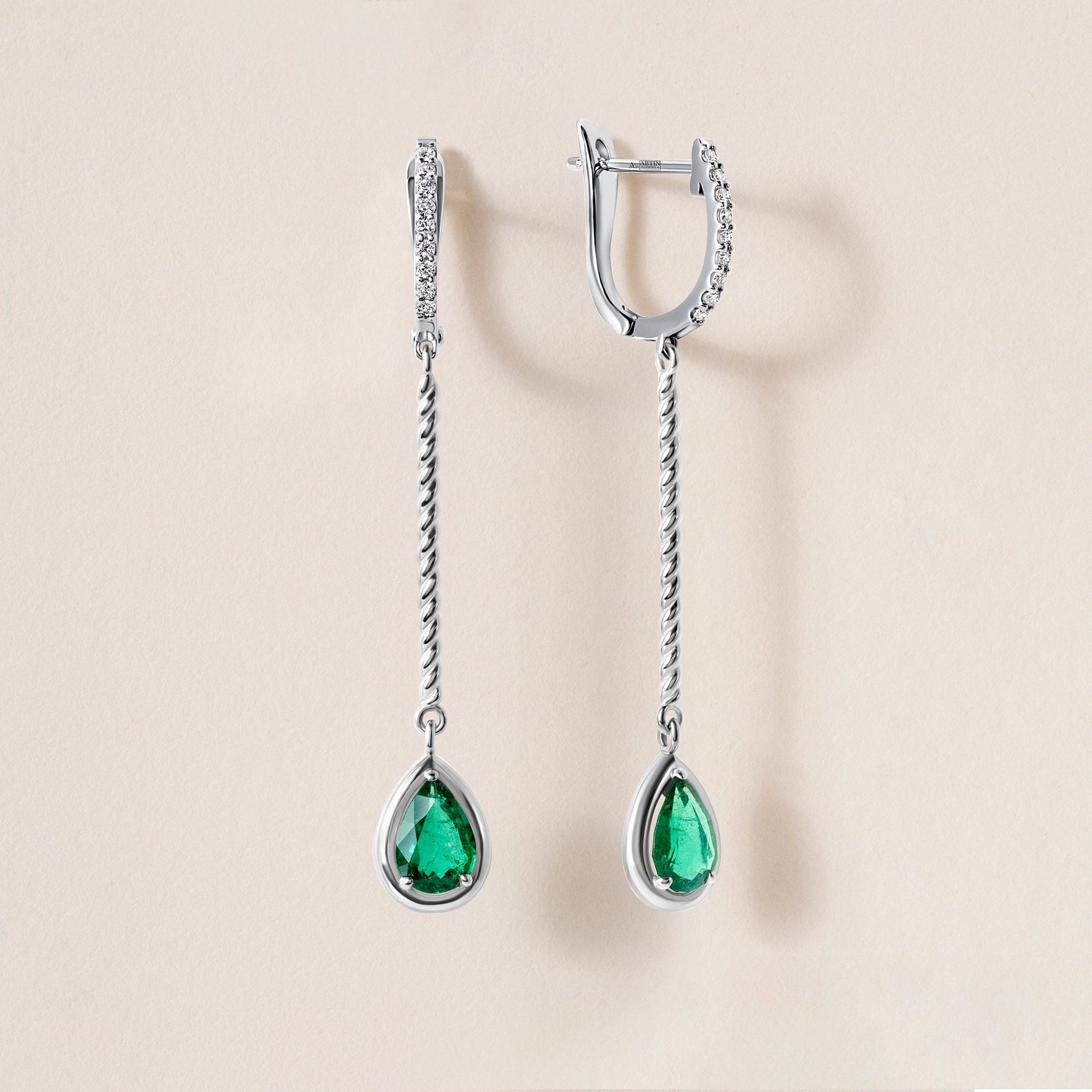 Riviera Emerald Cascade Earrings Earring ABE-237V5-PR-EMD-2  - Abtin & Co.