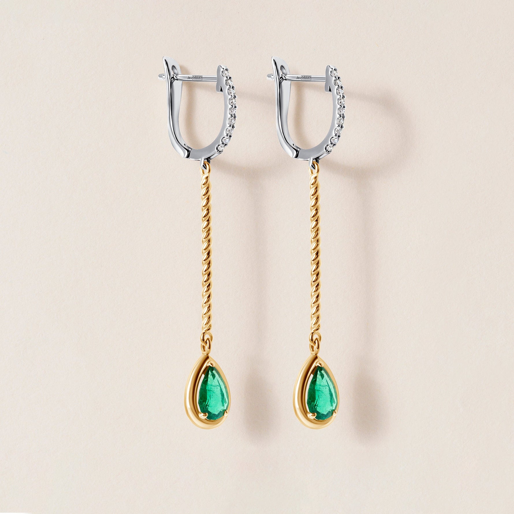 Riviera Emerald Cascade Earrings Earring ABE-237V5-PR-EMD-1  - Abtin & Co.