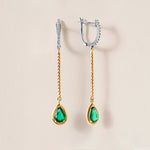 Riviera Emerald Cascade Earrings Earring ABE-237V5-PR-EMD-1  - Abtin & Co.